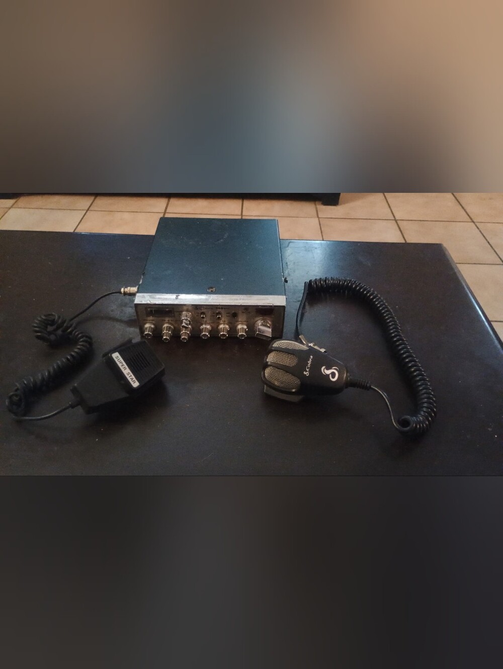 Cobra CB Radio Base Unit with Handheld Mic - Black and Silver" Read Description"